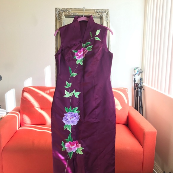 🆕 Modern Asian cheongsam dress M - Picture 1 of 6